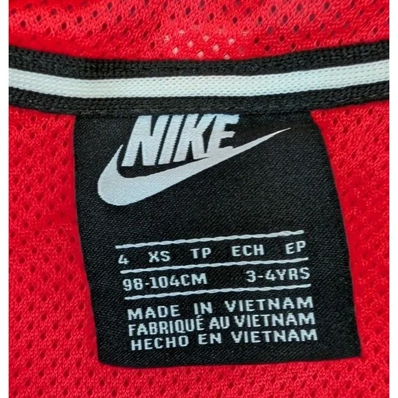 Nike Kids retro Colorblock Zip Up Hooded‎ Windbreaker Jacket XS (3-4) 98-104cm - Picture 3 of 9